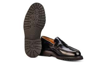 Chicago Penny Loafer - Black Bookbinder - R E Tricker Ltd