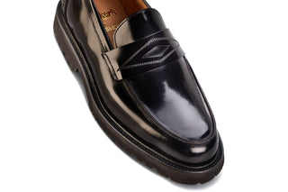 Chicago Penny Loafer - Black Bookbinder - R E Tricker Ltd