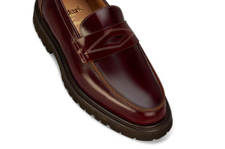 Chicago Penny Loafer - Burgundy Bookbinder - R E Tricker Ltd