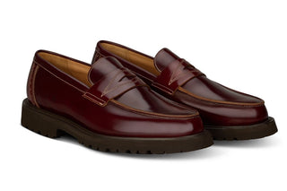 Chicago Penny Loafer - Burgundy Bookbinder - R E Tricker Ltd