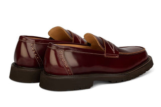 Chicago Penny Loafer - Burgundy Bookbinder - R E Tricker Ltd