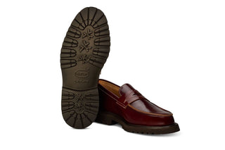 Chicago Penny Loafer - Burgundy Bookbinder - R E Tricker Ltd
