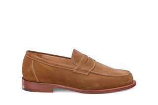 Chicago Penny Loafer - Snuff Repello Suede - R E Tricker Ltd