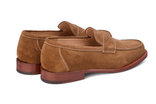 Chicago Penny Loafer - Snuff Repello Suede - R E Tricker Ltd