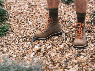Corbett Walking Boot - Peanut Reverse Suede - R E Tricker Ltd