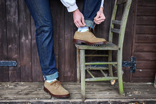 Daniel Tramping Shoe - Tan Hairy Suede - R E Tricker Ltd