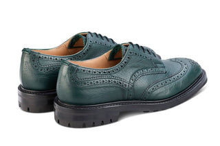 Durham Country Brogue - Green Olivvia Milled - R E Tricker Ltd