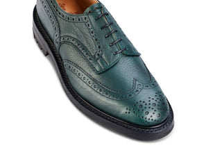 Durham Country Brogue - Green Olivvia Milled - R E Tricker Ltd