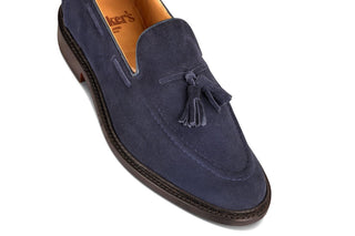 Elton Tassel Loafer - Denim Castorino Suede - R E Tricker Ltd
