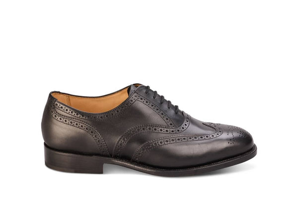 Epsom JS9524 Brogue Oxford City Shoe - Black (Multiple Width