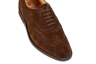 Epsom JS9524 Brogue Oxford City Shoe - Chocolate (Multiple Width Fittings) - R E Tricker Ltd