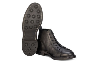 Ethan Monkey Boot - Black Olivvia Scotch Grain - R E Tricker Ltd