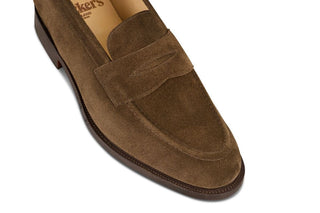 Havard Penny Loafer - Cafe Repello Suede - R E Tricker Ltd