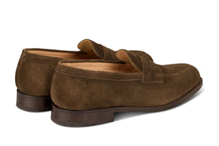 Havard Penny Loafer - Cafe Repello Suede - R E Tricker Ltd