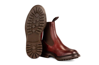 Henry Country Dealer Boot - Burgundy Burnished - R E Tricker Ltd