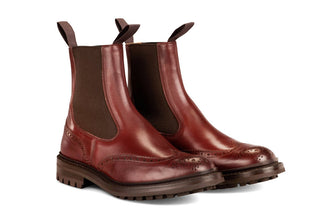 Henry Country Dealer Boot - Burgundy Burnished - R E Tricker Ltd