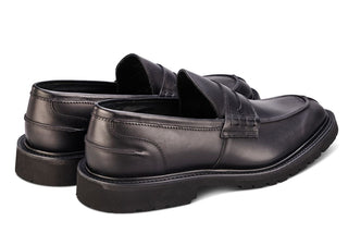 James Penny Loafer - Black Waxy Hidro - R E Tricker Ltd