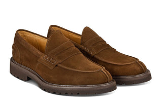James Penny Loafer - Cafe Repello Suede - R E Tricker Ltd