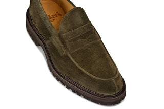 James Penny Loafer - Earth Castorino Suede - R E Tricker Ltd