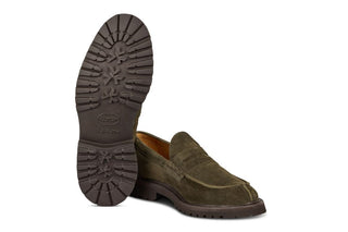 James Penny Loafer - Earth Castorino Suede - R E Tricker Ltd