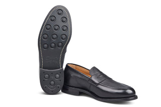 Jermyn Street Penny Loafer - Black Calf - R E Tricker Ltd