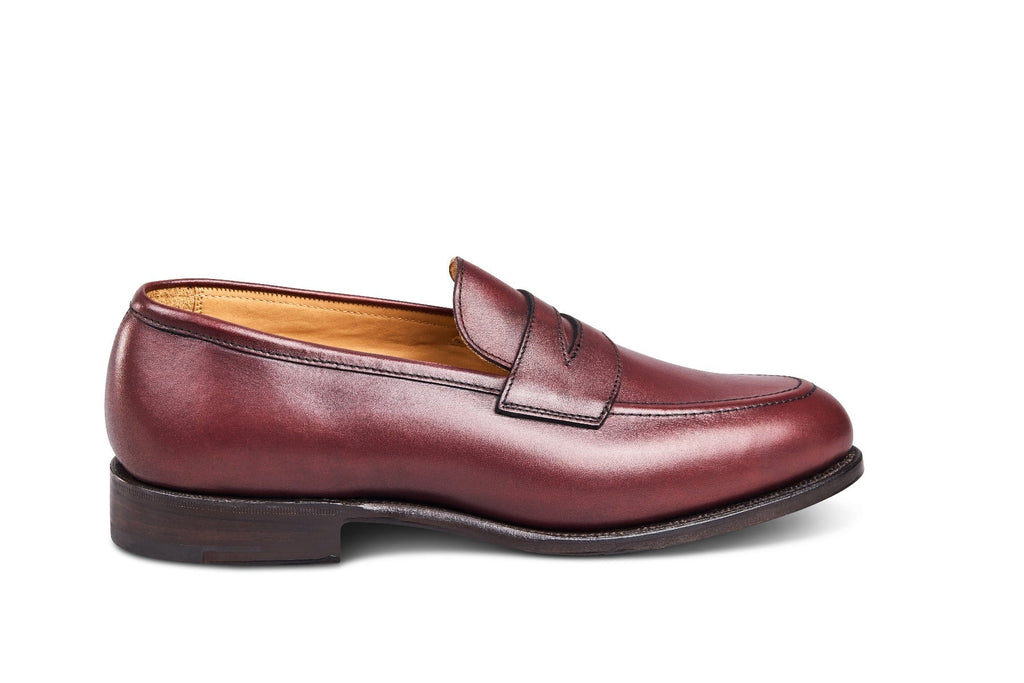 Jermyn Street Penny Loafer - Burgundy – R E Tricker Ltd