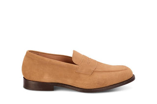 Jermyn Street Penny Loafer - Cashew Suede - R E Tricker Ltd