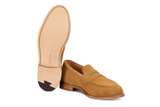 Jermyn Street Penny Loafer - Maracca Suede - R E Tricker Ltd