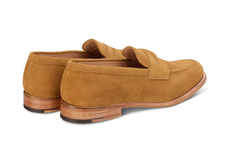 Jermyn Street Penny Loafer - Maracca Suede - R E Tricker Ltd