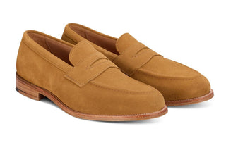 Jermyn Street Penny Loafer - Maracca Suede - R E Tricker Ltd