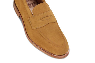 Jermyn Street Penny Loafer - Maracca Suede - R E Tricker Ltd