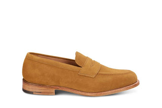 Jermyn Street Penny Loafer - Maracca Suede - R E Tricker Ltd