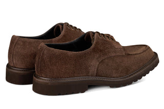 Kilsby Derby Shoe - Charcoal Coarse Suede - R E Tricker Ltd