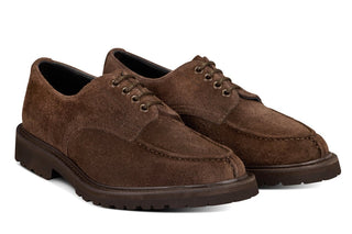 Kilsby Derby Shoe - Charcoal Coarse Suede - R E Tricker Ltd