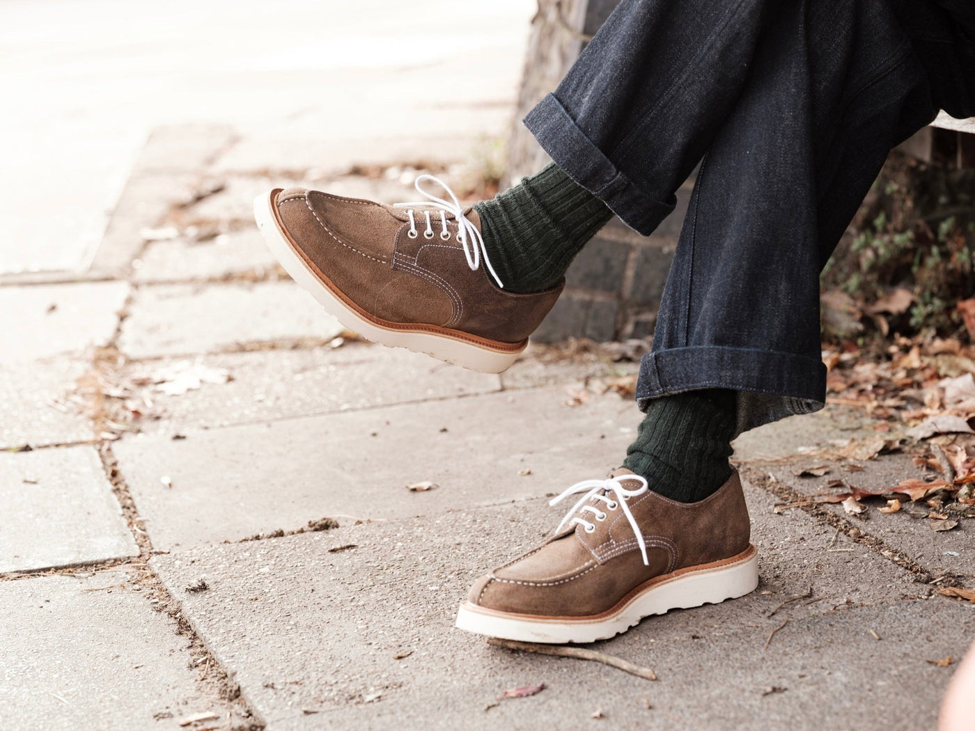 Kilsby Derby Shoe - Snuff Waxy Suede - R E Tricker Ltd