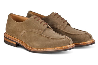 Kilsby Derby Shoe - Visone Repello Suede - R E Tricker Ltd