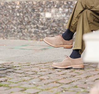 Kilsby Derby Shoe - Visone Repello Suede - R E Tricker Ltd