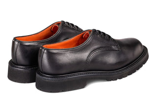 Linda Derby Tramper Shoe - Black Ecopel - R E Tricker Ltd