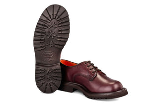 Linda Derby Tramper Shoe - Burgundy Ecopel - R E Tricker Ltd