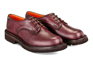 Linda Derby Tramper Shoe - Burgundy Ecopel - R E Tricker Ltd