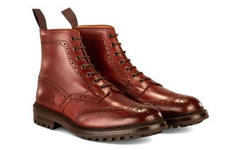 Malton Country Boot - Burgundy - 6 Fitting - R E Tricker Ltd