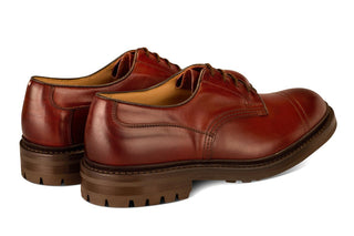 Matlock Country Shoe - Burgundy Burnished (5 Fitting) - R E Tricker Ltd
