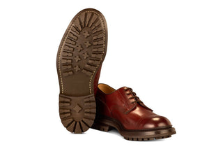 Matlock Country Shoe - Burgundy Burnished (5 Fitting) - R E Tricker Ltd