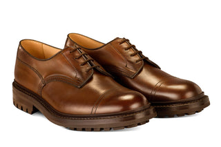 Matlock Country Shoe - Coffee Burnished (5 Fitting) - R E Tricker Ltd