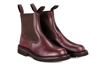 Paula Chelsea Boot - Burgundy Ecopel - R E Tricker Ltd