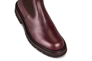 Paula Chelsea Boot - Burgundy Ecopel - R E Tricker Ltd