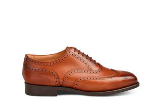 Piccadilly Brogue Oxford City Shoe - Beechnut Burnished
