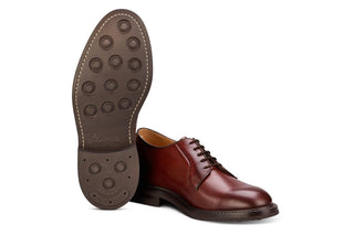 Robert Derby Shoe - Burgundy Burnished - R E Tricker Ltd