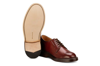 Robert Derby Shoe - Burgundy Burnished - R E Tricker Ltd