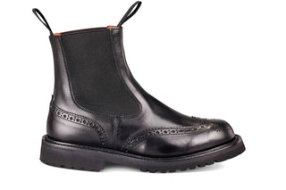 Silvia Country Dealer Boot - Black Ecopel - R E Tricker Ltd
